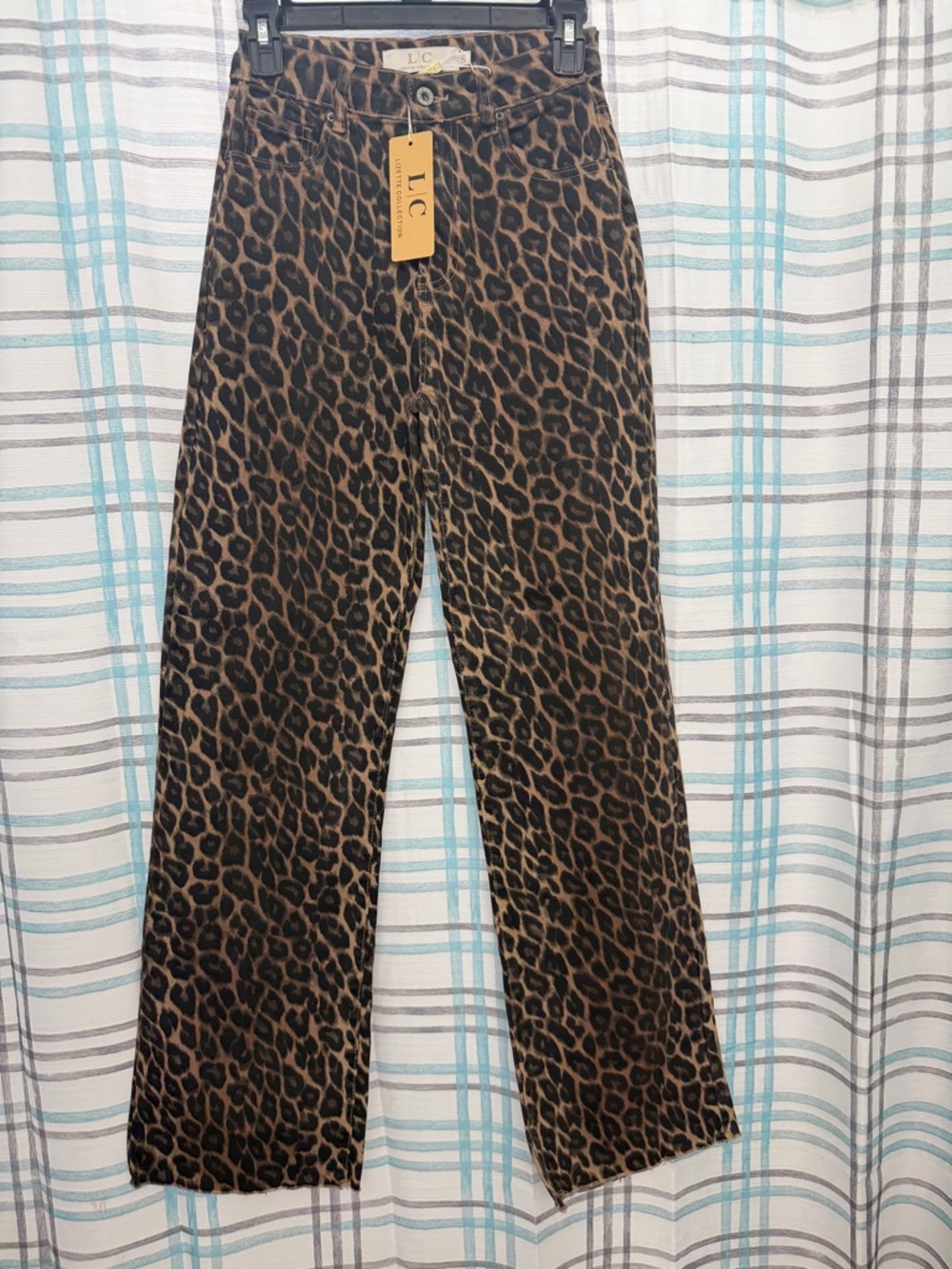 L.C. Leopard Print Wide Leg Pants - Brown & Black